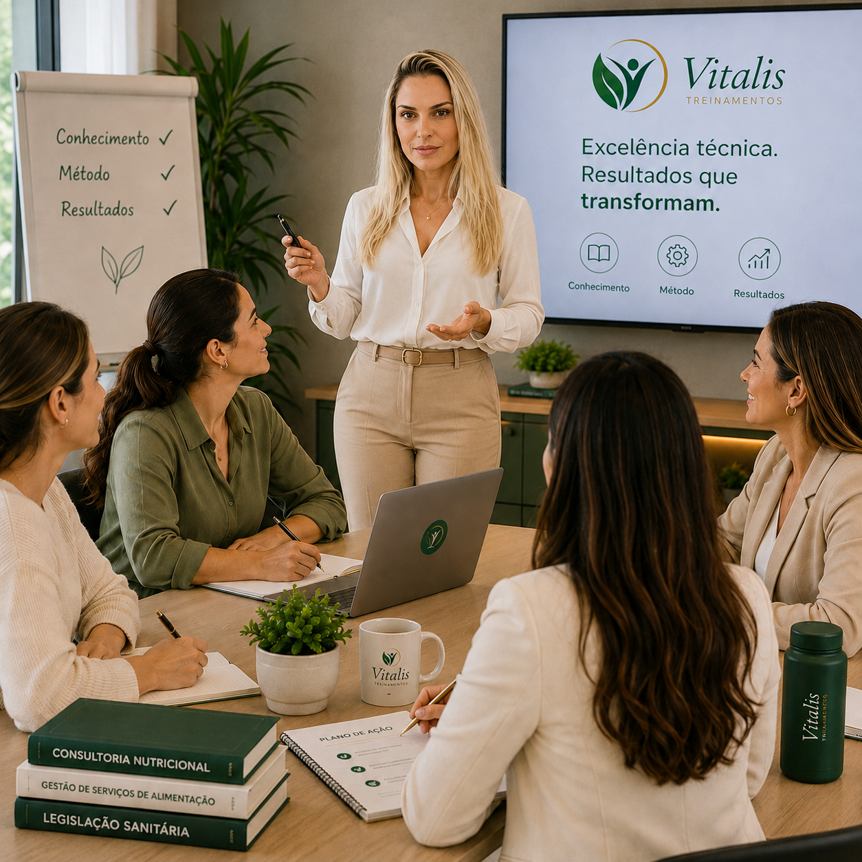 Nutricionistas em treinamento profissional